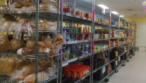 Pantry shelves at WARM.