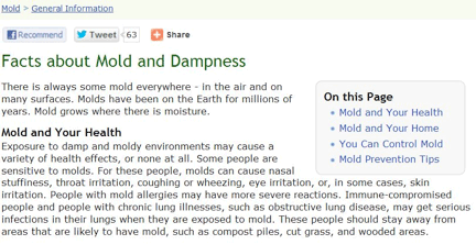 Mold and Dampness Facts