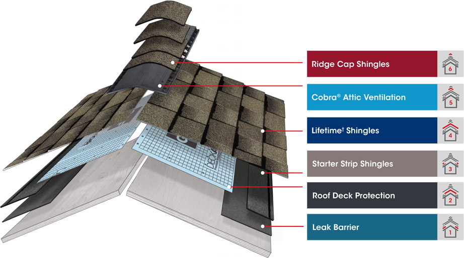 Roofing Shingles Layers Infographic