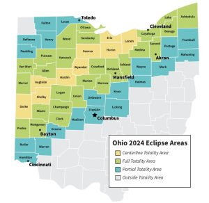 Ohio Solar Eclipse map