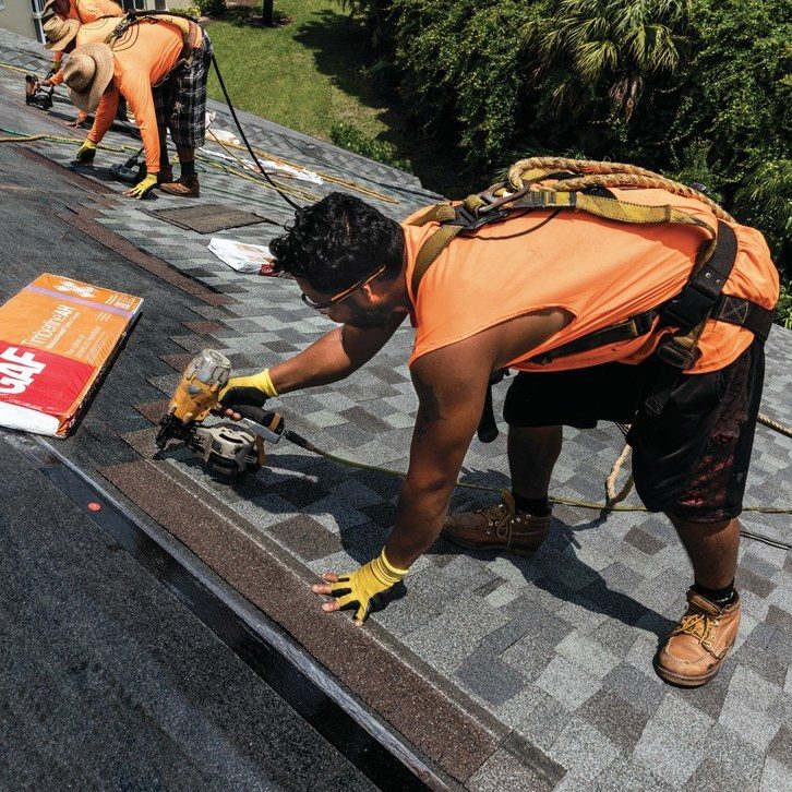 asphalt shingles and metal roofing